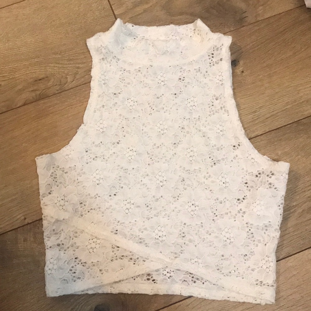 White crop top
